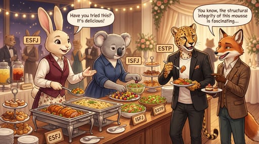 Nano Banana 提示词：MBTI 16 人格动物拟人插画生成器｜Curify AI